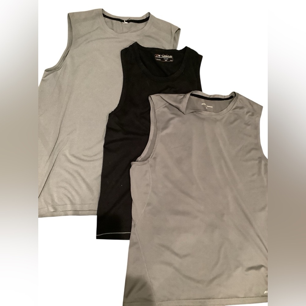 🖤Men's Gray and Black Muscle Shirt Tank Tops All 3 One Price!🖤